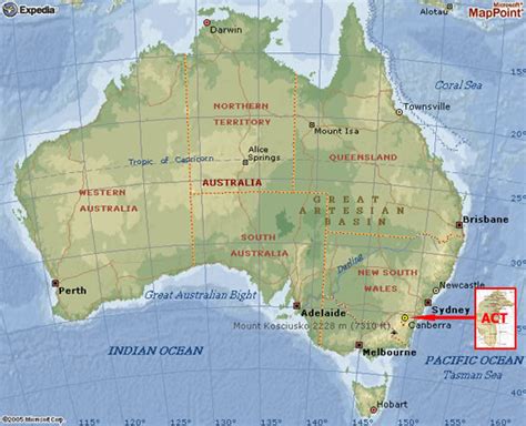 Canberra Map and Canberra Satellite Image