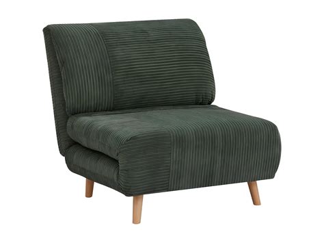 Fauteuil Convertible En Velours C Tel Vert Fonc Palula