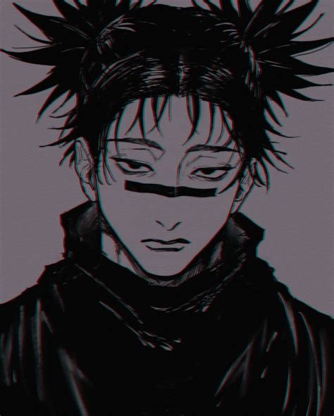 an anime character with spiked hair and piercings on his head, staring at the camera