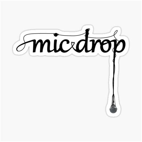 Mic Drop Sticker For Sale By Jun Dei Redbubble