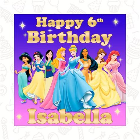 Princess Personalised Birthday Banner Backdrop Large Picclick Uk