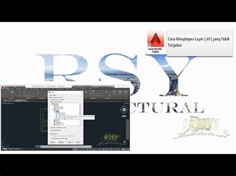 Cara Menghapus Layer Di Autocad Untuk Pemula Youtube