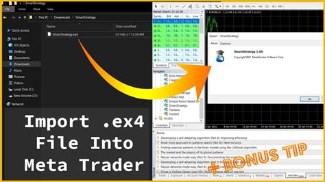 How To Import Expert Advisor Ea Ex File Into Meta Trader Youtube