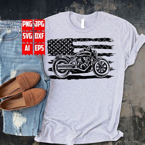 Us Flag Motorbike Svg Motor Svg Us Motorcycle Svg Us Etsy