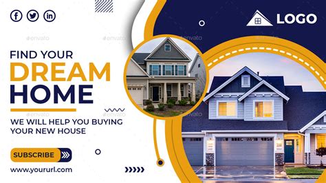 Real Estate Youtube Thumbnail Web Elements Graphicriver