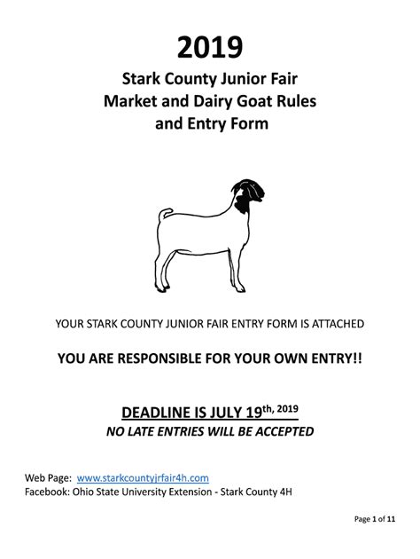 Fillable Online Stark County Junior Fair Market Steer Rules And Entry