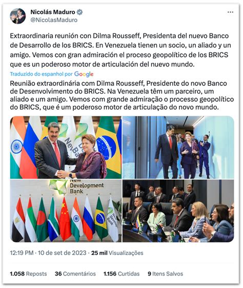 Dilma Rousseff Recebe Nicol S Maduro No Banco Dos Brics Em Xangai