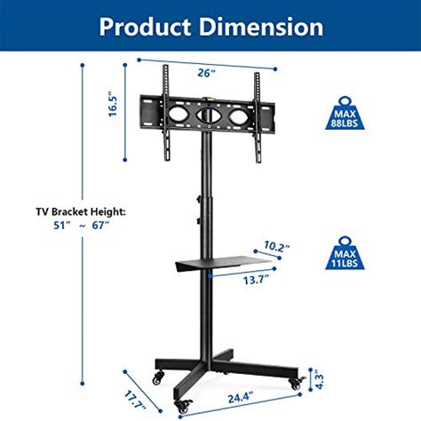 Ripley Carro De Tv M Vil Rfiver Con Soporte Inclinable Y Ruedas