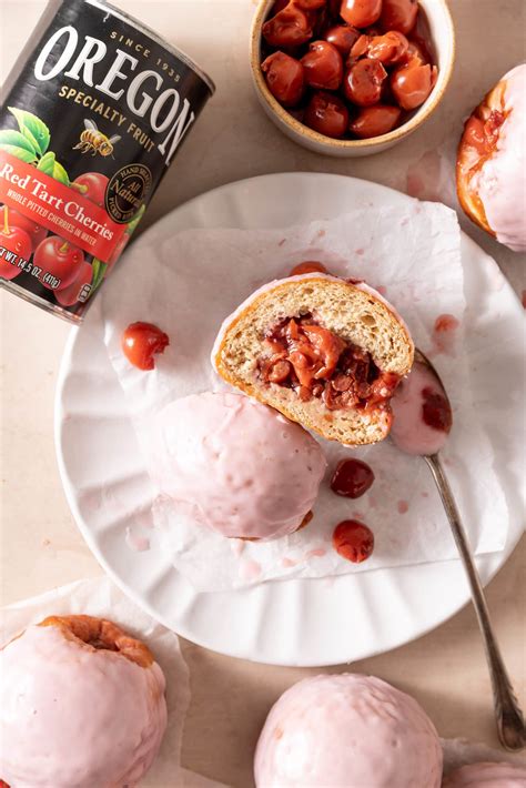 Cherry Filled Spiced Doughnuts • Red Currant Bakery