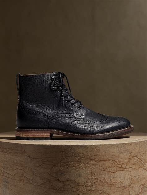 Vernan Leather Boots Banana Republic