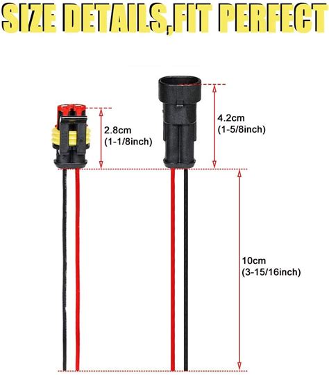 Hifrom Kit De Conectores El Ctricos Impermeables Para Coche Macho Y