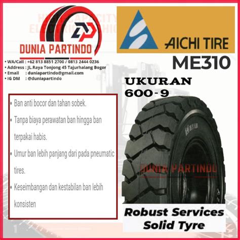 Jual Ban Forklift Mati Solid Ukuran 650 10 ME310 Merk AICHI Chat