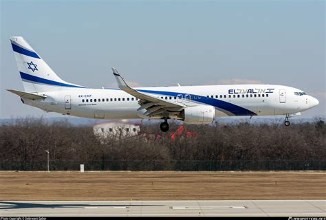 4x Ekf El Al Israel Airlines Boeing 737 8hxwl Photo By Debreceni