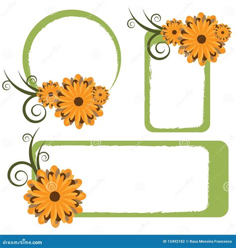 Floral frames - vector stock vector. Illustration of border - 12492182