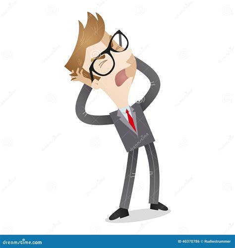 Frustrated Businessman Screaming Stock Vector Image 40378786