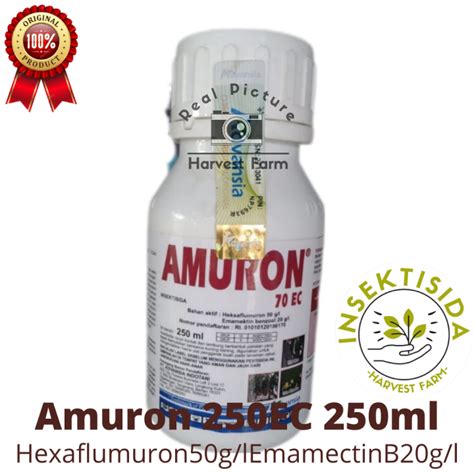 Insektisida Amuron 70 Ec Isi 250ml Bahan Aktif Hexaflumuron 50 G L Emamectin Benzoate 20