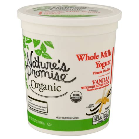 Save On Nature S Promise Organic Whole Milk Vanilla Yogurt Order Online