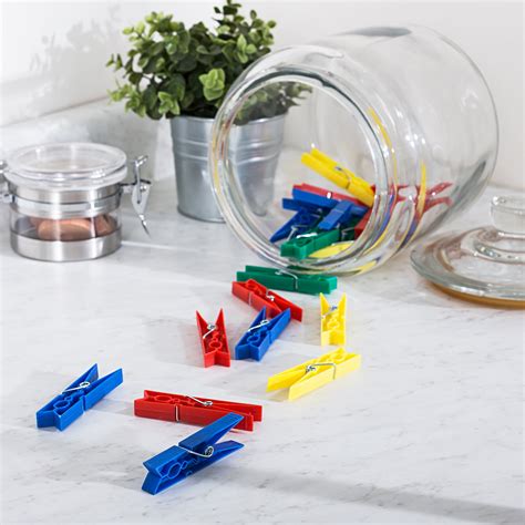 24-Pack Multi-Color Plastic Clothespins