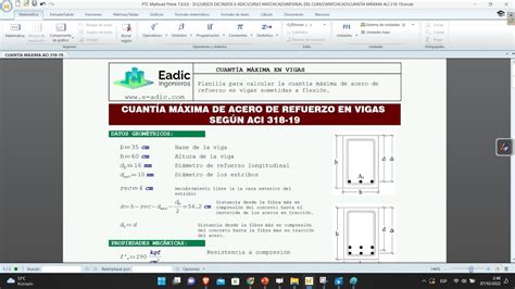 CuantÍa MÁxima Acero MÁximo En Vigas Aci 318 19 Youtube