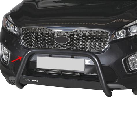 OMAC Bull Bar Push Front Bumper Grille For Kia Sorento 2016 2018 Black