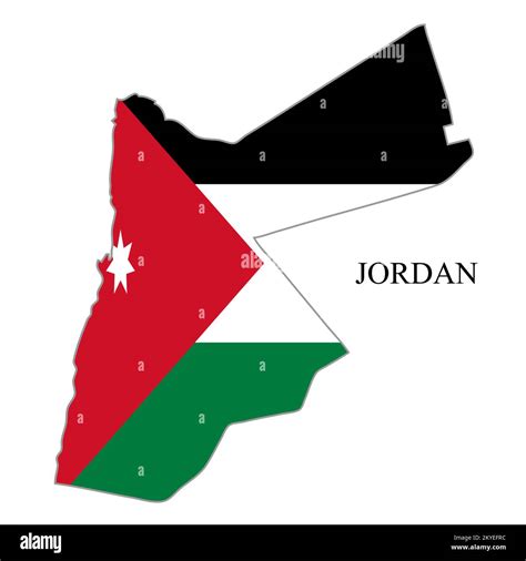 Jordan Map Vector Illustration Global Economy Famous Country Middle