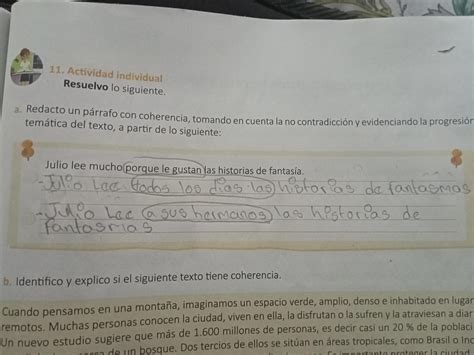 Redacta Un P Rrafo Con Coherencia Tomando En Cuenta La No Contradicci N