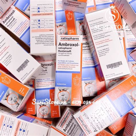 Siro Ho đờm Ratiopharm Ambroxol Đức 100ml Suri Store