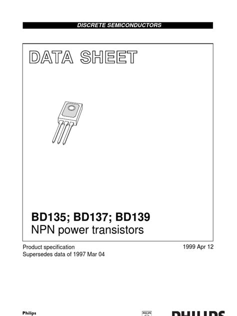 Bd139 Datasheet | Bipolar Junction Transistor | Transistor