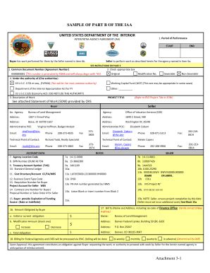 Fillable Online Blm Sample Of Part B Of The IAA Bureau Of Land