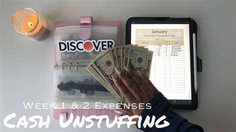 CASH ENVELOPE UNSTUFFING Tracking My Credit Card Expenses While Cash