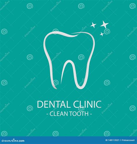 Concepto Dental De La Clínica Del Diente Limpio Ejemplo Del Vector