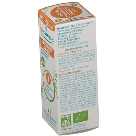 Puressentiel Essenti Le Olie Citronella Java Bio Ml Farmaline