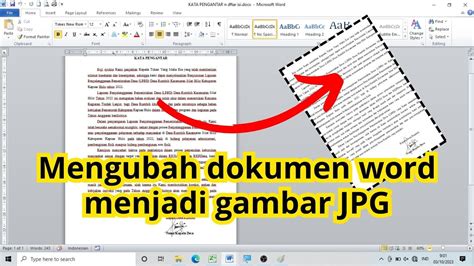 Cara Mengubah Dokumen Word Menjadi Gambar  Dengan Mudah Youtube