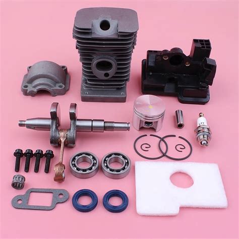 Crankshaft 38mm Cylinder Piston Engine Pan Air Filter Housing Bearing Oil Seal Kit For Stihl