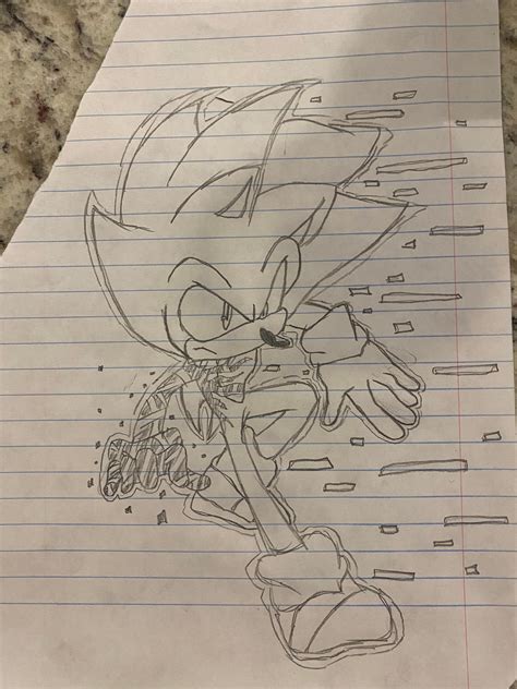 My Drawing Of Sonic Frontiers By Cas4708 On Deviantart