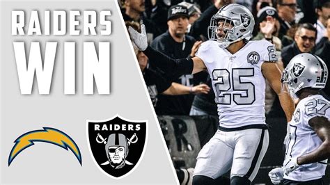 Raiders Win Vs Chargers Thursday Night Football Week 10 Recap Youtube