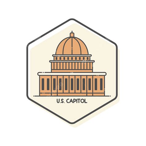 Capitol Building Vector Hd Png Images U S Capitol Outline Icon