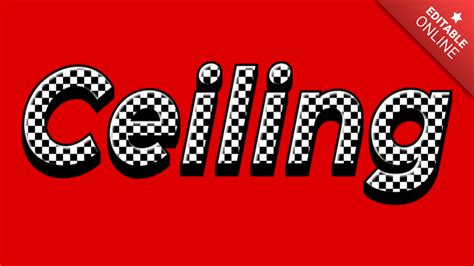 Ceiling Text Effect Generator Textstudio