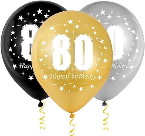 Bluelves 80 Ans Ballon Anniversaire Ballon Chiffre 80 Ballon Latex