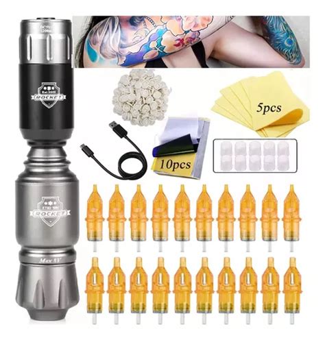 Kit De Máquina Tatuar Pen Rotativa Inalámbrico Profesional Envío gratis