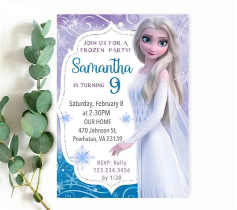 Unleash the Magic: Elsa Frozen Party Invitations - Perfect Party Prints ...