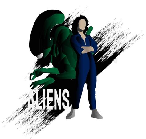 xenomorph and ripley : r/AdobeIllustrator