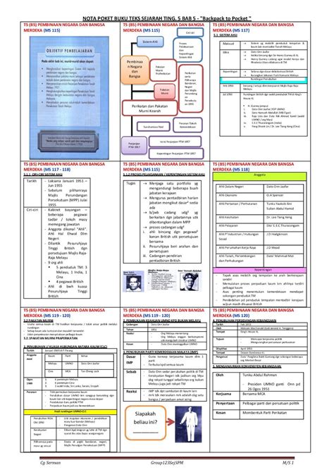 Nota Ringkas Sejarah Tingkatan Bab Doc Nota Ringkas Spm Sejarah The