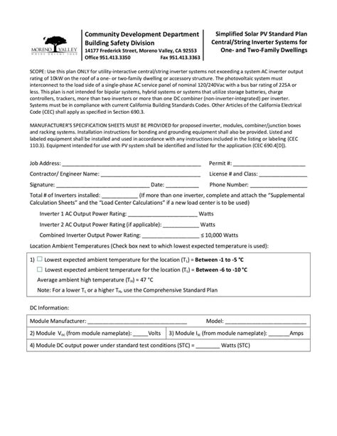 Simplified Solar PV Standard Plan Central String Inverter Systems For