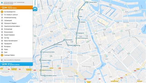 Amsterdam Gvb Tram 24 Map Lijn 24 Amsterdam Coffeeshop Tours