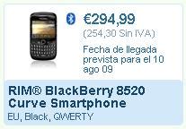 BlackBerry Curve 8520 se acerca su lanzamiento en España