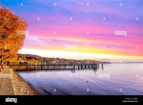 Lake Ammersee Herrsching Bavaria Germany Stock Photo Alamy