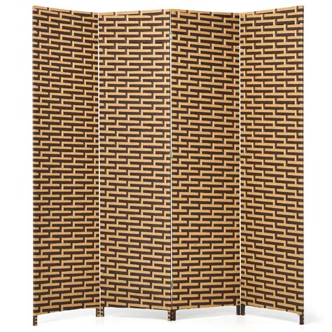 Buy Giantexroom Divider Ft Panel Handmade Rattan Room Divider