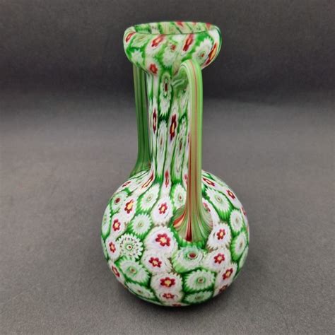 Millefiori Murano Glas Vase Von Fratelli Toso 1950 1960