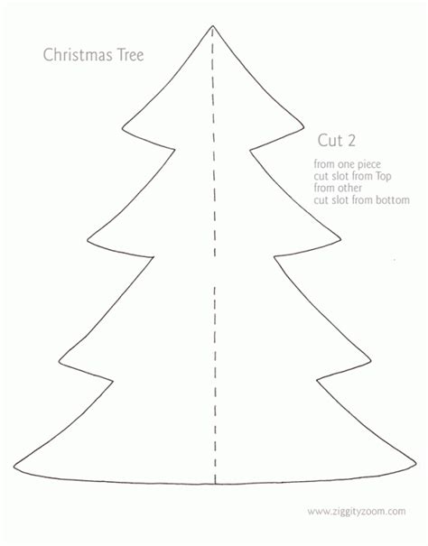 Cardboard Christmas Tree Christmas Tree Template Christmas Tree